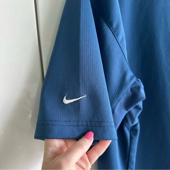Mens Nike Golf Polo Shirt Sphere Dry Size XXL Short Sleeve Blue - Picture 4 of 9